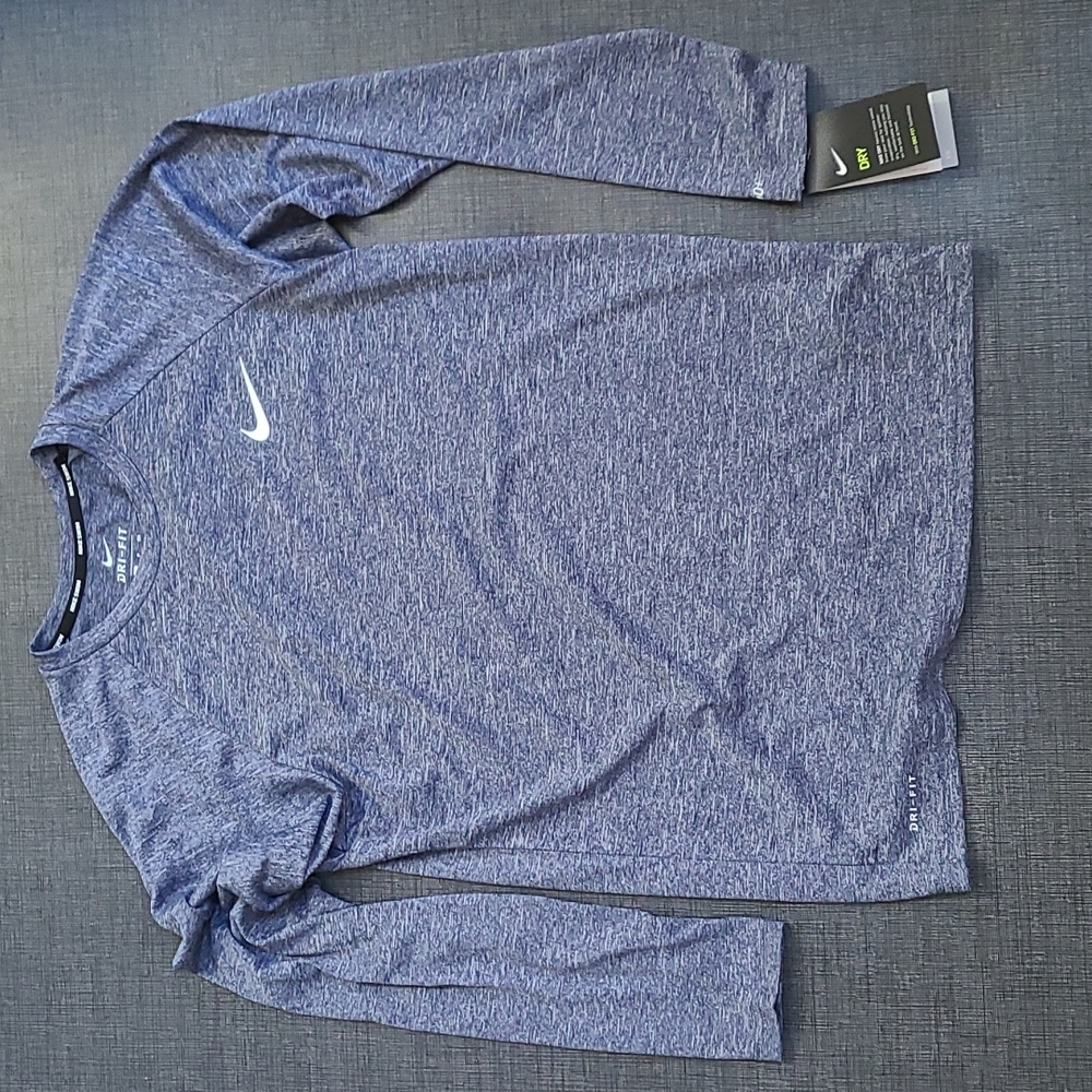 Nike Essential Long Sleeve Hydro Rash Guard - Blue